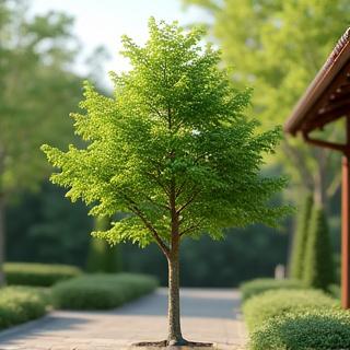 すらりと伸びたアオダモの木