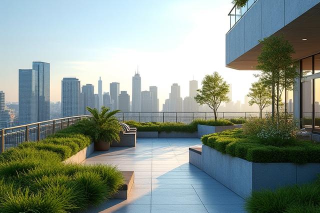 景観を活かした、プライベートなスカイガーデン