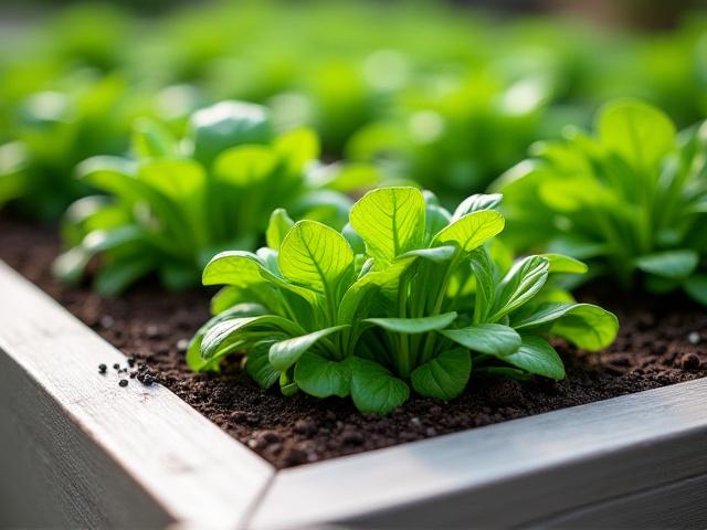 モダンなレイズドベッド菜園