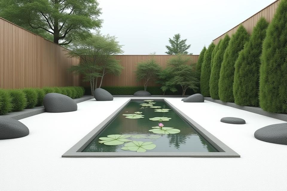 港区個人邸のミニマル和モダン庭園