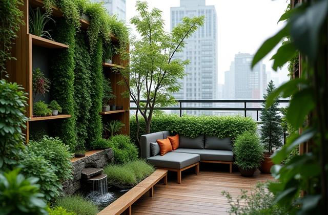 都市の小規模庭園デザインの例